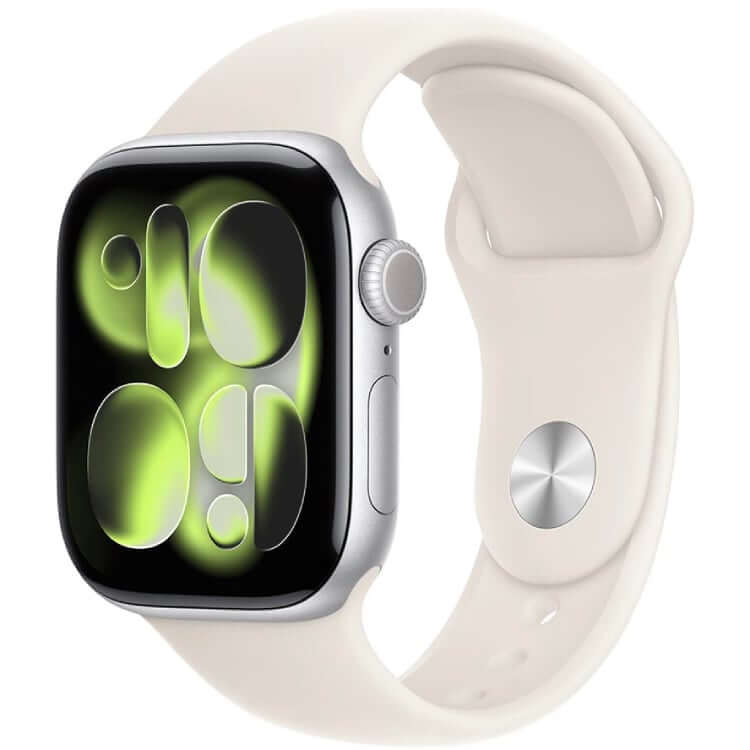 Apple Watch Series 11, 42 мм, Silver Aluminium Starlight Sport Band M/L